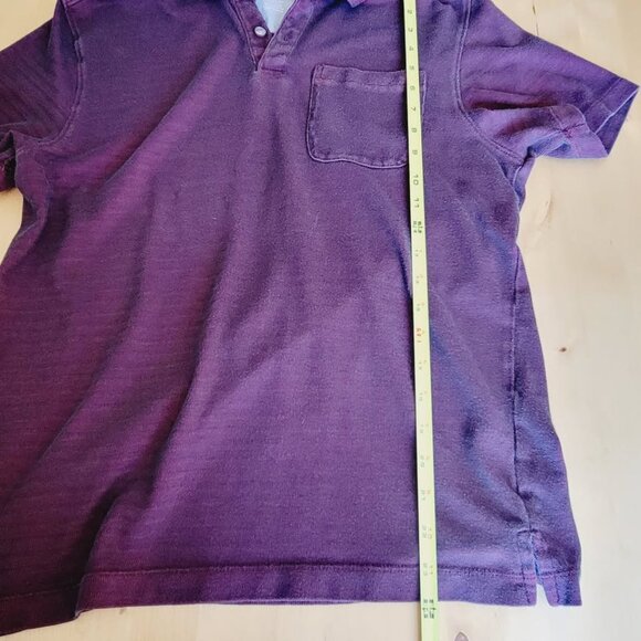 Van Heusen Flex Natural Stretch Men's Size M Medium Polo Shirt Burgundy - Picture 7 of 8